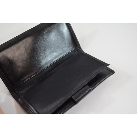 Tilley Leather Snakeskin Long Wallet Vintage Black Grey New w/ Box - Picture 7 of 10